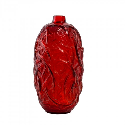 1921 René Lalique - Vase Ronces rouge