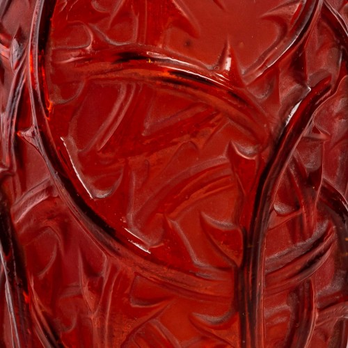 1921 René Lalique - Vase Ronces rouge - BG Arts