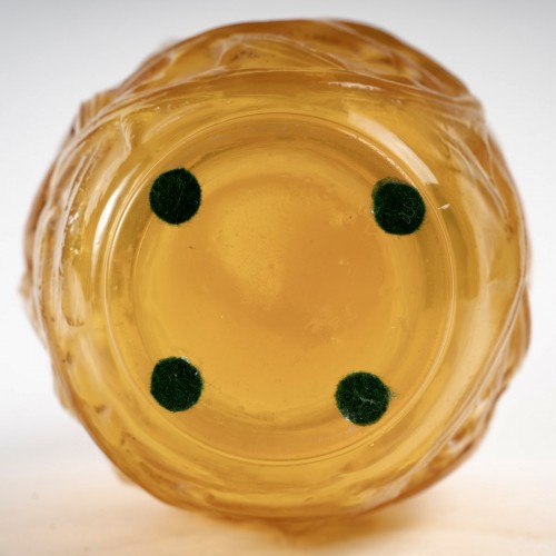 Verrerie, Cristallerie  - 1921 René Lalique - Vase Ronces jaune opalescent