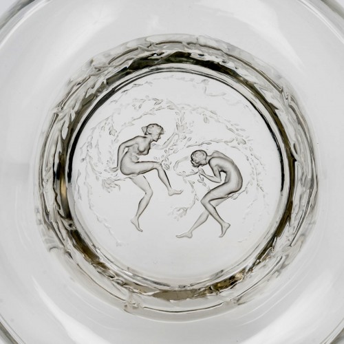 Verrerie, Cristallerie  - 1912 René Lalique - Carafe Deux Danseuses Avec Bouchon