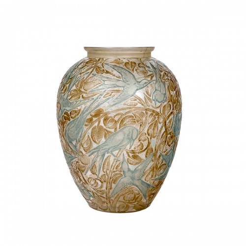 1923 René Lalique - Vase Martin Pecheurs