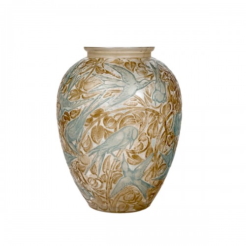 1923 René Lalique - Vase Martin Pêcheurs