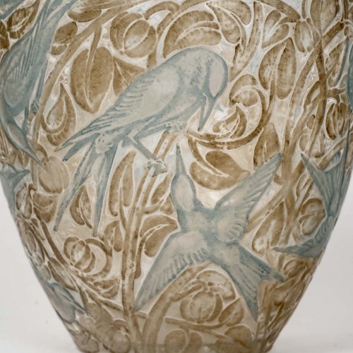 Verrerie, Cristallerie  - 1923 René Lalique - Vase Martin Pêcheurs