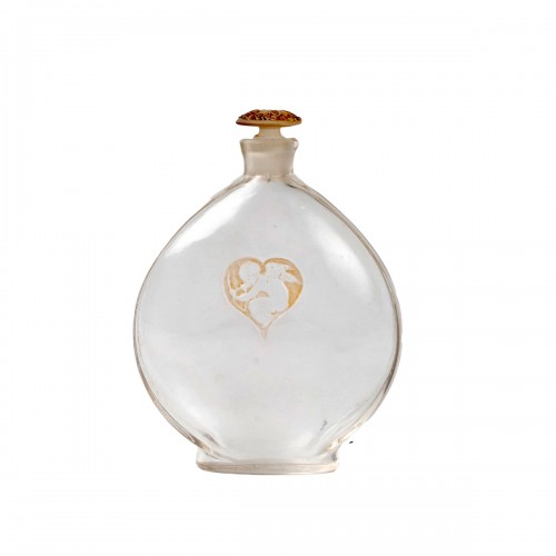 1920 René Lalique - Perfume Bottle l' Amour Dans Le Coeur Glass for Arys
