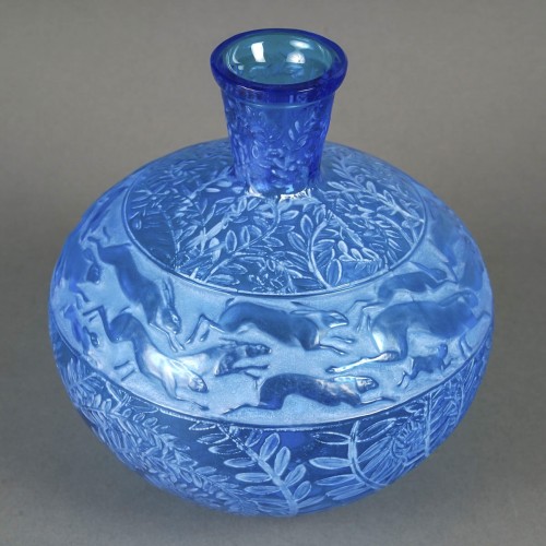 Verrerie, Cristallerie  - 1923 René Lalique - Vase Lièvres