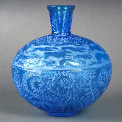 1923 René Lalique - Vase Lièvres - Art Déco