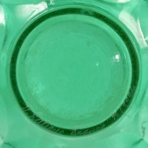 1927 René Lalique - Vase Champagne vert émeraude - Art Déco