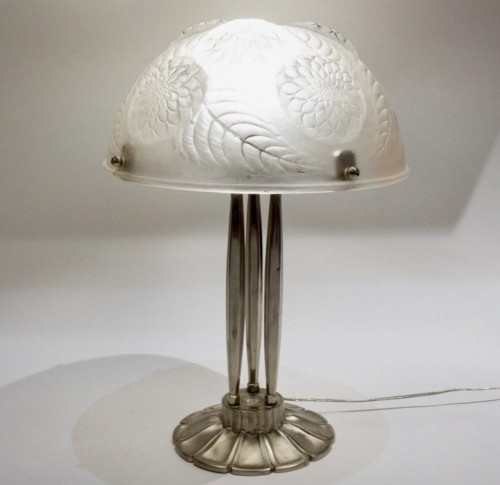 Art Déco - 1921 René Lalique - Lampe Dahlias