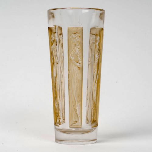 Art Déco - 1911 René Lalique - Suite De 6 Gobelets Verres Six Figurines