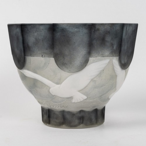 XXe siècle - 1933 Gabriel Argy Rousseau - Coupe Vase Les Ramiers