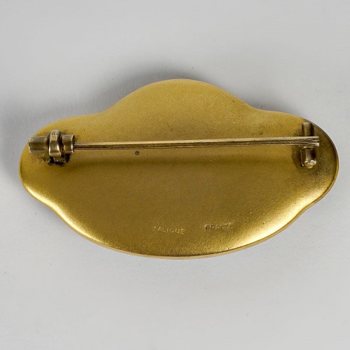 XXe siècle - 1913 René Lalique - Broche Deux Figurines Dos à Dos