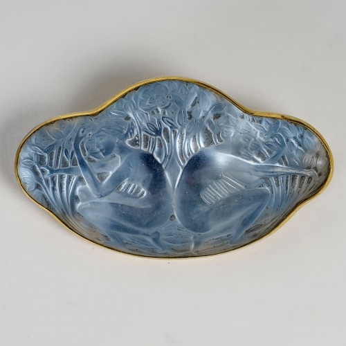 1913 René Lalique - Broche Deux Figurines Dos à Dos - Art Déco