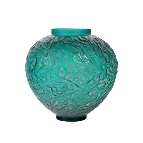 1920 René Lalique - Vase Gui Vert Canard