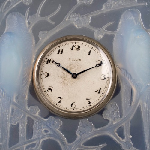 Verrerie, Cristallerie  - 1926 René Lalique - Pendulette Inséparables Mouvement Mécanique