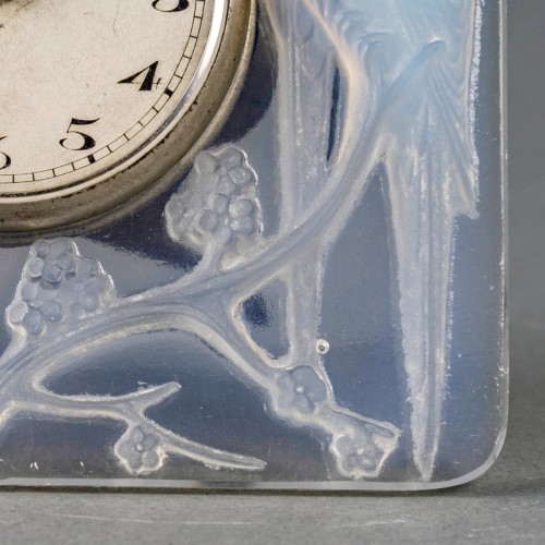 1926 René Lalique - Pendulette Inséparables Mouvement Mécanique - BG Arts