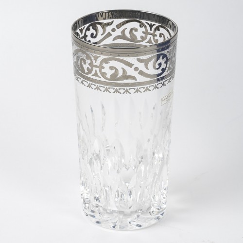 Saint Louis - 12 Gobelets Thistle Cristal Finition Platine - 