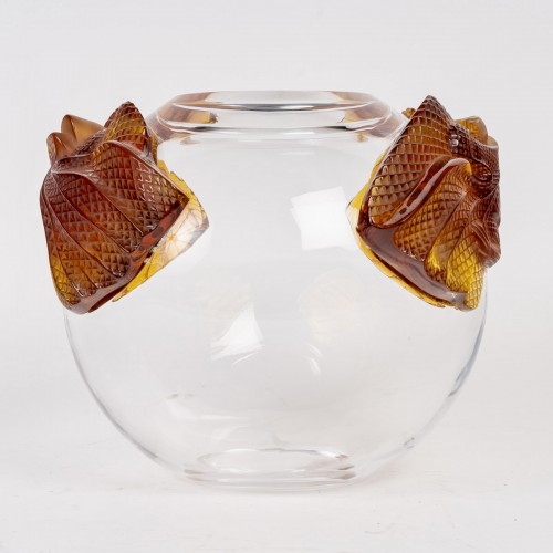 1988 Marie-claude Lalique - Vase Erimaki - Verrerie, Cristallerie Style 