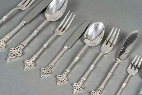  - Christofle & Cardeilhac - Ménagère Renaissance de 143 pièces en argent massif 