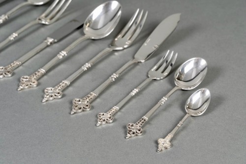 Antiquités - Christofle & Cardeilhac - Ménagère Renaissance de 143 pièces en argent massif 