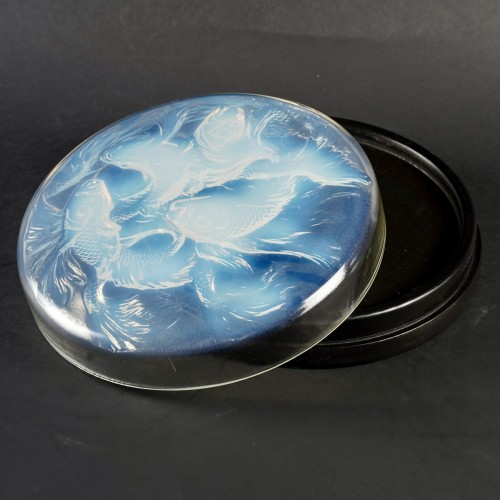 1921 René Lalique - Boîte Cyprins - Verrerie, Cristallerie Style Art Déco