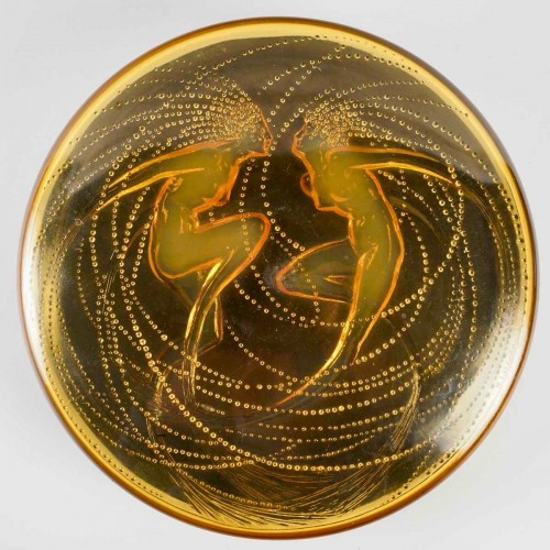 1921 René Lalique - Boîte Deux Sirènes - Verrerie, Cristallerie Style Art Déco