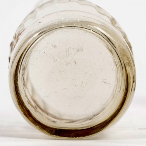 19th century - Emile Gallé - 4 Glasses Tumbers Sake Liquor With Thistles