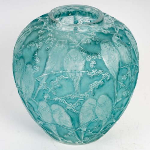 1919 René Lalique - Vase Perruches Parrots - 