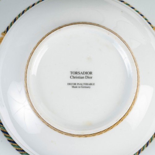  - Christian Dior - Service de table "Torsadior" en porcelaine, 41 Pièces 