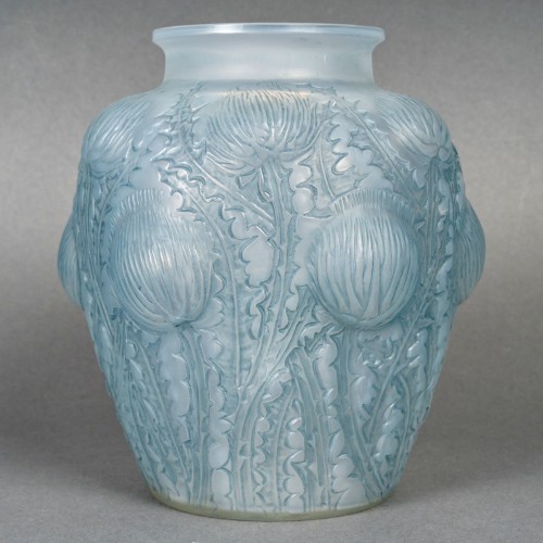 Verrerie, Cristallerie  - 1926 René Lalique - Vase Domrémy patiné bleu