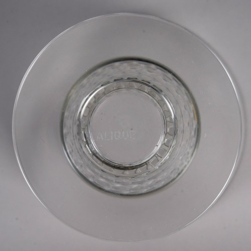 1930 René Lalique - Service Bourgueil 48 pièces verres, assiettes et bols - Art Déco
