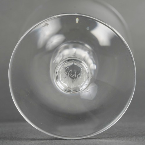 1939 René Lalique - Service De Verres Barsac Cristal Blanc - 24 Pièces - BG Arts