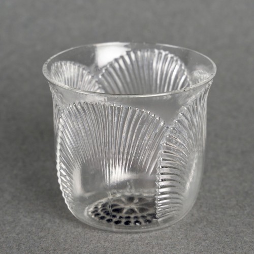 XXe siècle - 1922 René Lalique - Service Coquelicot Verre Blanc - 6 Verres, 1 Carafe, 1 Plateau