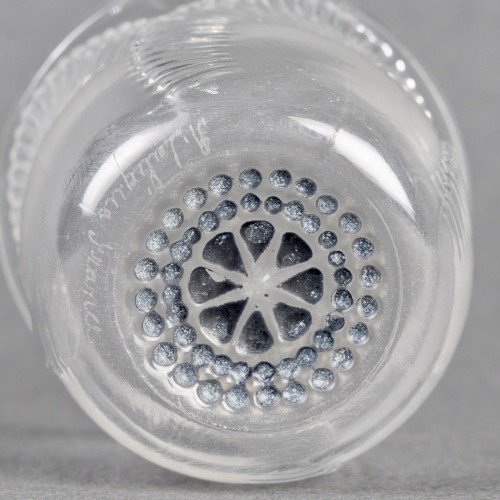 Art Déco - 1922 René Lalique - Service Coquelicot Verre Blanc - 6 Verres, 1 Carafe, 1 Plateau