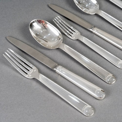 Argenterie et Arts de la table  - Jean Puiforcat - Ménagère Art Déco Normandie en métal argenté - 92 pièces