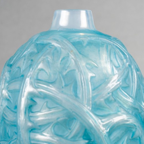 Verrerie, Cristallerie  - 1921 René Lalique - Vase Ronces Patiné Bleu