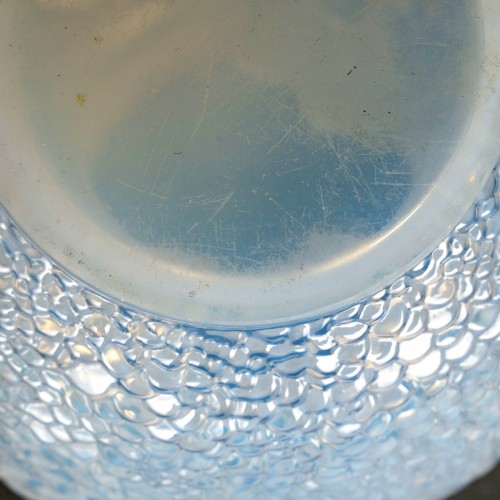 1932 René Lalique - Vase Ecailles Verre Opalescent - Art Déco