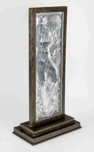 Lalique France - Panneau Décoration Joueur de pipeau - Verrerie, Cristallerie Style Art Déco