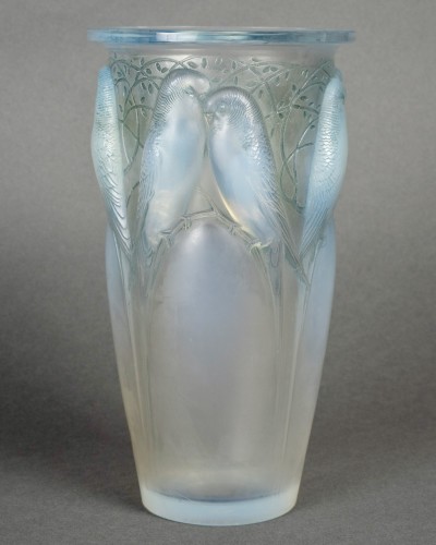 Verrerie, Cristallerie  - 1924 René Lalique - Vase Ceylan patiné bleu