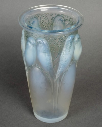 XXe siècle - 1924 René Lalique - Vase Ceylan patiné bleu
