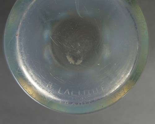 Art Déco - 1924 René Lalique - Vase Ceylan patiné bleu