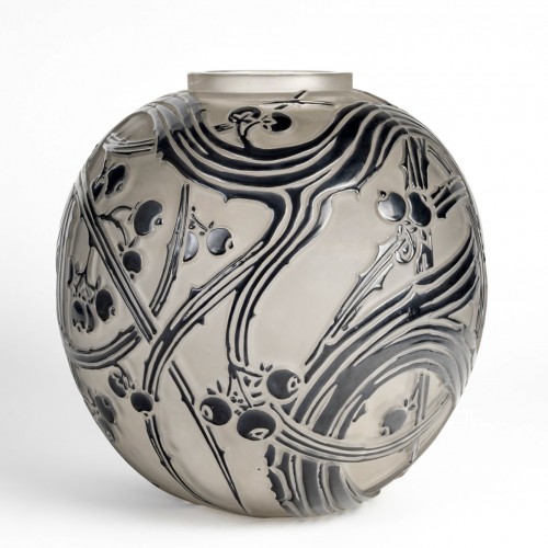 1924 René Lalique - Vase Baies - Verrerie, Cristallerie Style Art Déco