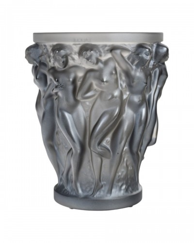 Lalique France - Vase Bacchantes Bronze Crystal 