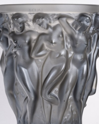20th century - Lalique France - Vase Bacchantes Bronze Crystal 