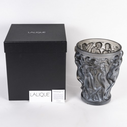 Antiquités - Lalique France - Vase Bacchantes Bronze Crystal 