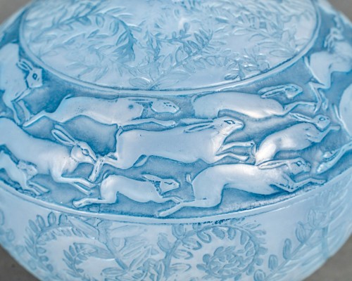 Art Déco - 1923 René Lalique - Vase Lievres Hares Rabbits