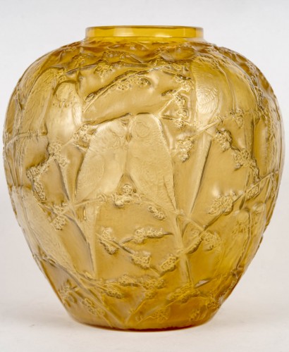 1919 René Lalique - Vase Perruches Parrots - Glass & Crystal Style Art Déco