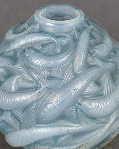 1927 René Lalique - Vase Oleron With Blue Patina - 