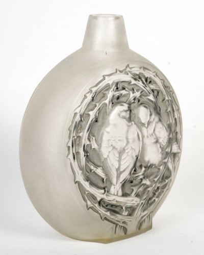 1920 René Lalique - Vase Deux Moineaux - Glass & Crystal Style Art Déco