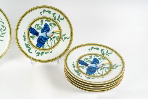 Hermes - Set of 12 Plates Toucan - silverware & tableware Style 