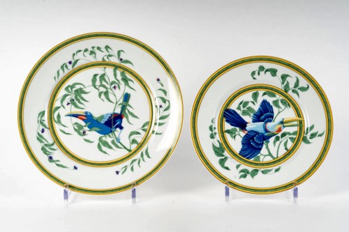 Hermes - Set of 12 Plates Toucan - 